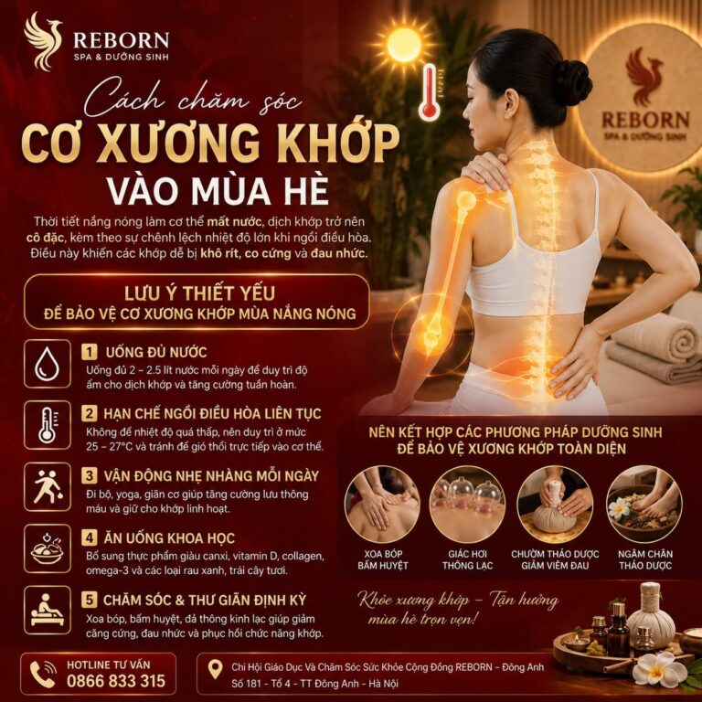 CÁCH CHĂM SÓC CƠ XƯƠNG KHỚP VÀO MÙA HÈ ĐÚNG CÁCH